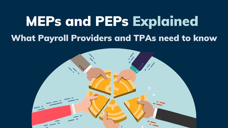 MEPs and PEPs guide for payroll providers and TPAs — graphic