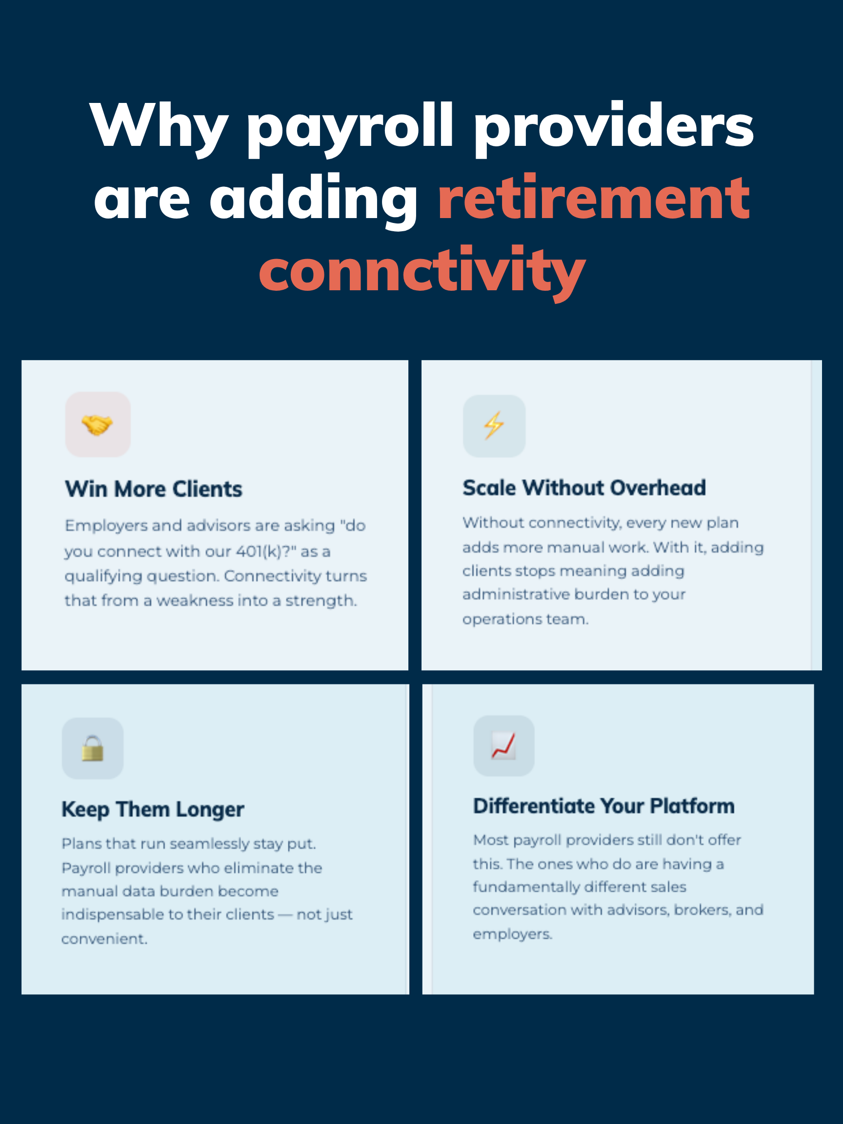 Blog Why payroll providers are adding retirement connctivity